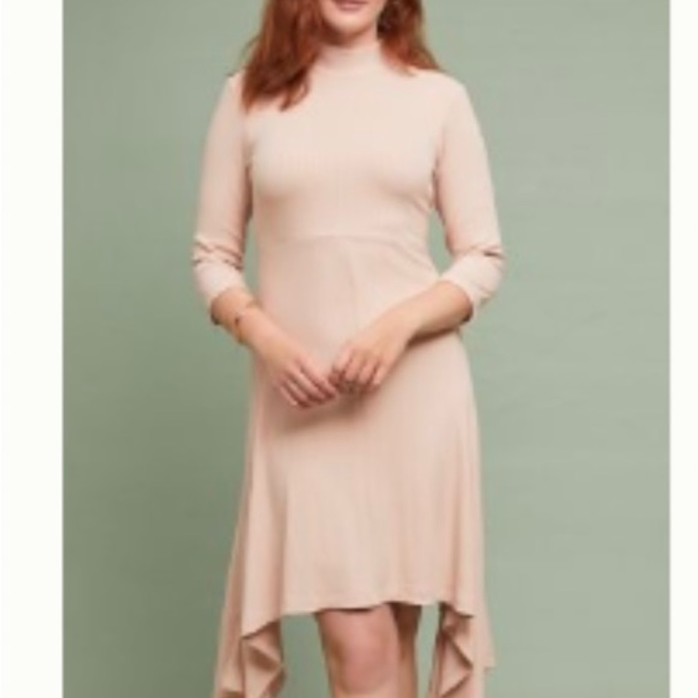 •ANTHROPOLOGIE• ribbed turtleneck dress